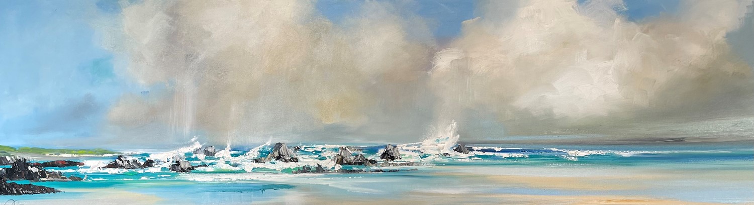 'Showers heading for shore ' by artist Rosanne Barr